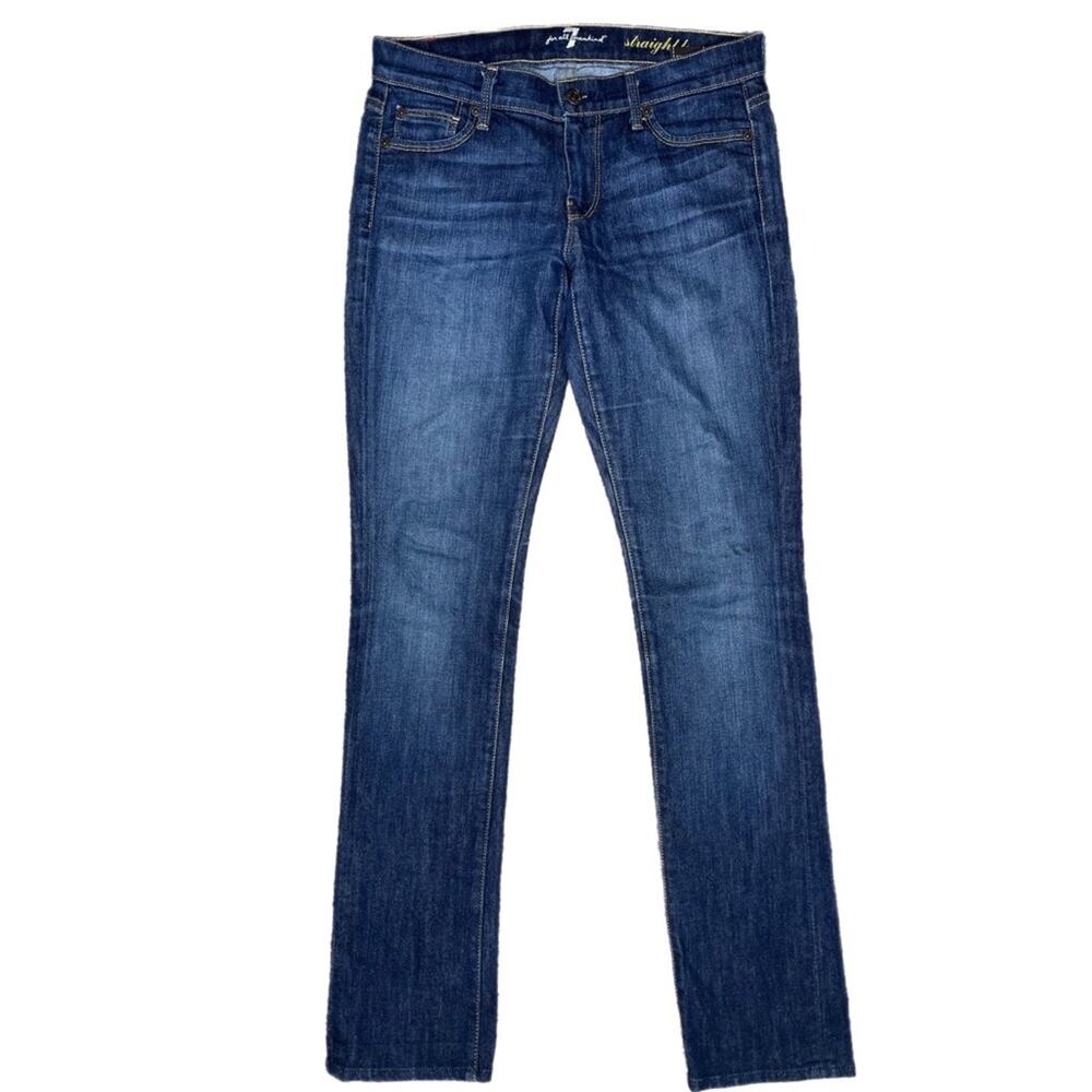 7 For All Mankind Midrise Straight Leg Size 27 x 33